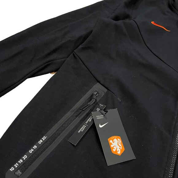 NWT Nike Tech Fleece Netherlands KNVB Full Zip Hoodie Black Sz Large Football - Picture 5 of 5